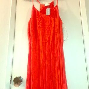 Long Orange Summer Dress